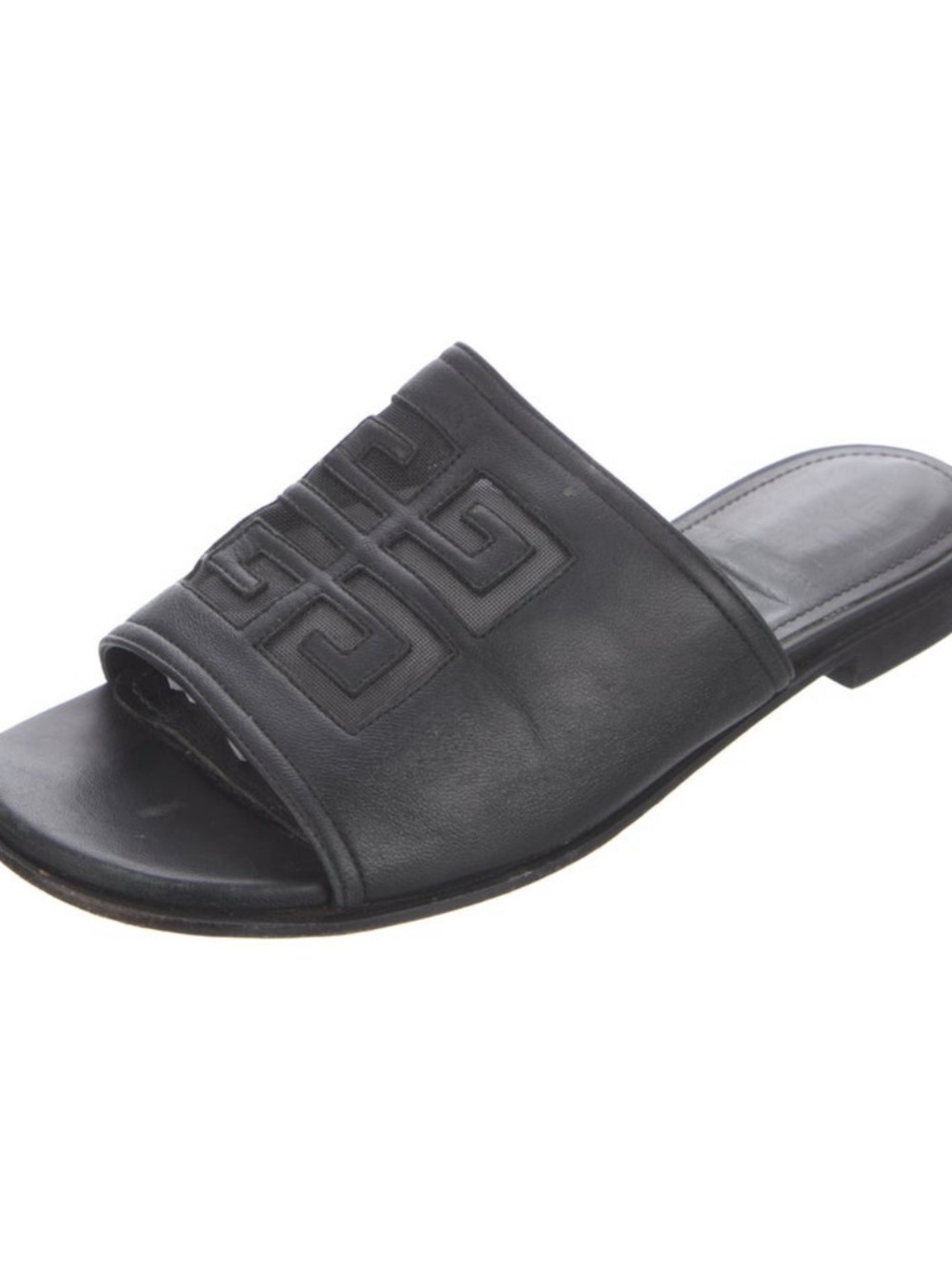 Givenchy Leather Mesh Accents Slides - Picture 2 of 6
